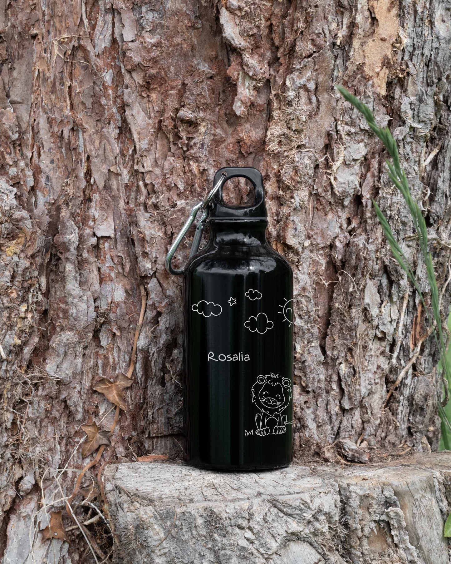 Black 400ml Bottle - Animals