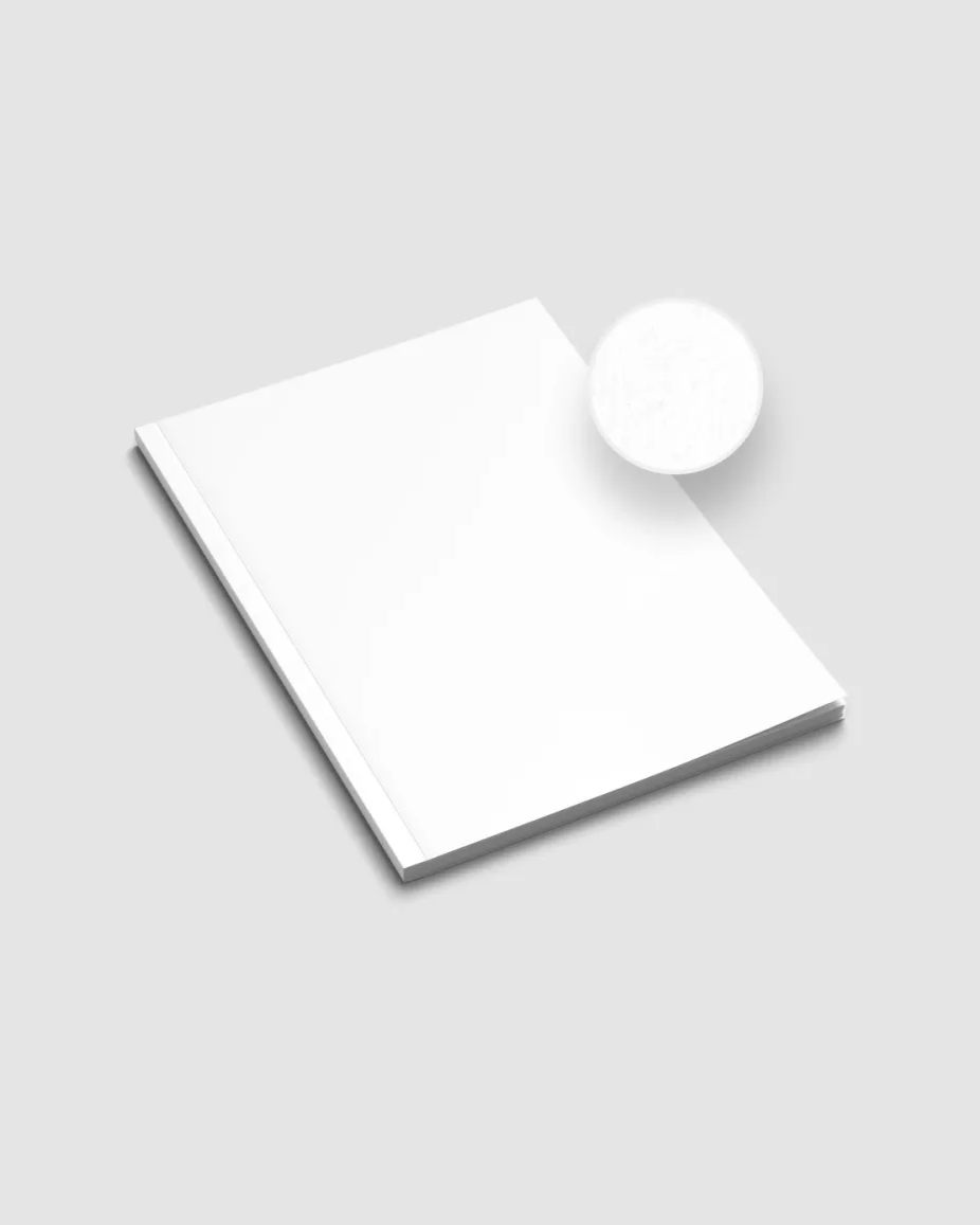 Glue bind brochure - Uncoated paper