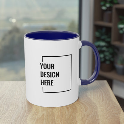 Custom Personalized Two-Tone Coffee Mug, (330ml / 11oz )