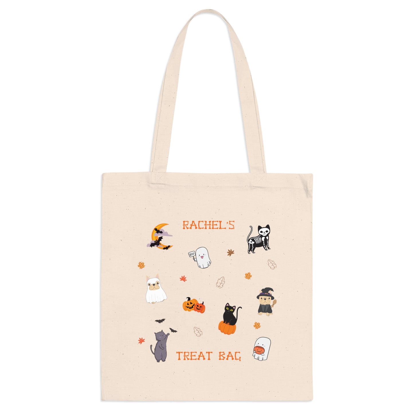 Kids Personalized Halloween Figures Tote Bag