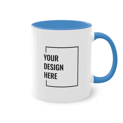 Custom Personalized Two-Tone Coffee Mug, (330ml / 11oz )