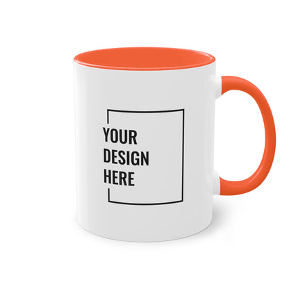 Custom Personalized Two-Tone Coffee Mug, (330ml / 11oz )