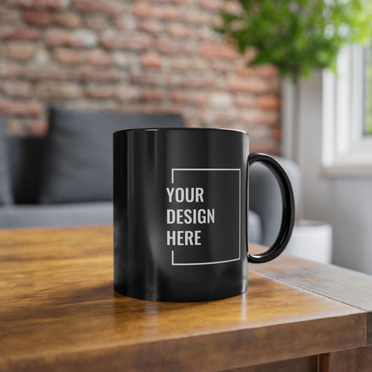 Custom Personalized Ceramic Black Coffe Mug , (330ml/11oz)