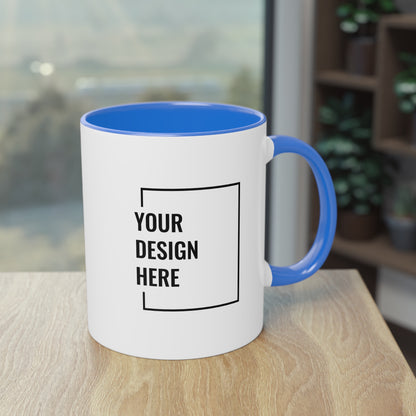 Custom Personalized Two-Tone Coffee Mug, (330ml / 11oz )