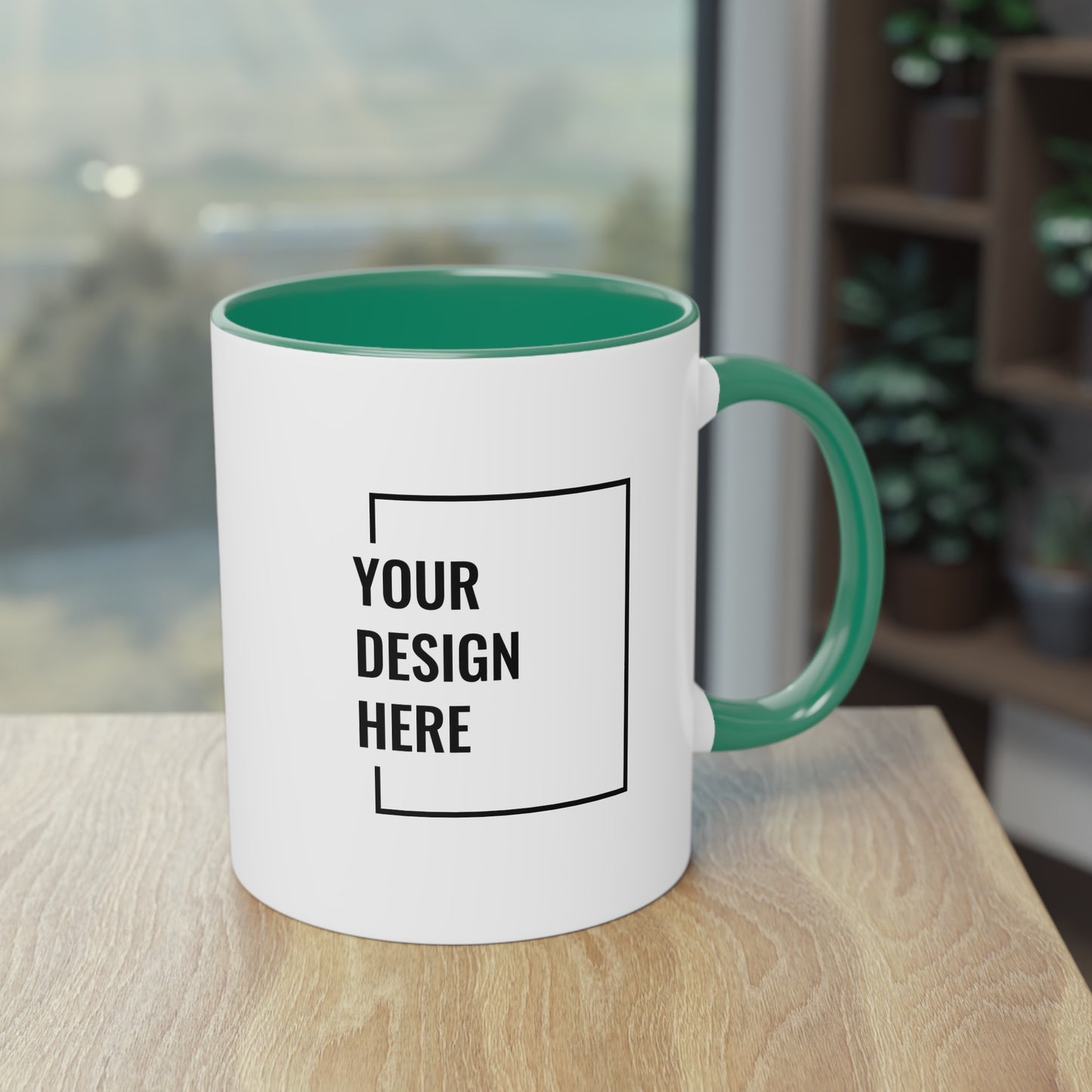 Custom Personalized Two-Tone Coffee Mug, (330ml / 11oz )