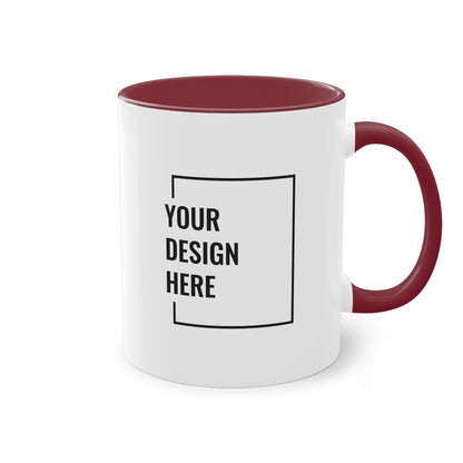 Custom Personalized Two-Tone Coffee Mug, (330ml / 11oz )