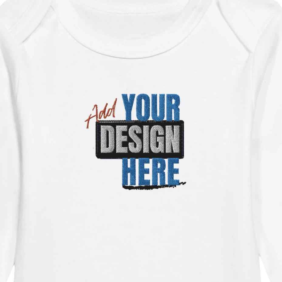 Classic Baby Long Sleeve Bodysuit - Embroidery