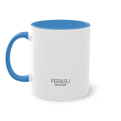 Custom Personalized Two-Tone Coffee Mug, (330ml / 11oz )