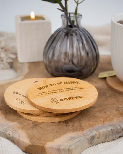 Coffee Mixed Coaster Set (Pack of 4 coasters)