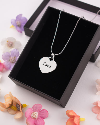 Stainless Steel Silver Heart Necklace