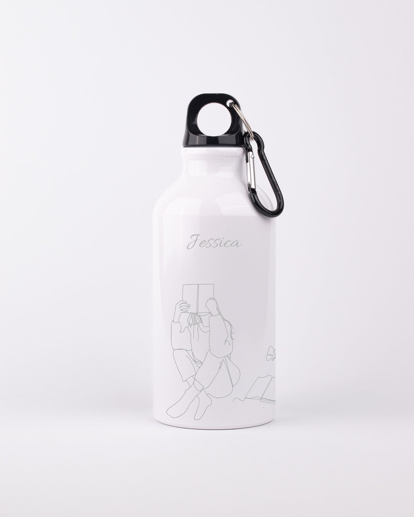 White 400ml Bottle - Books