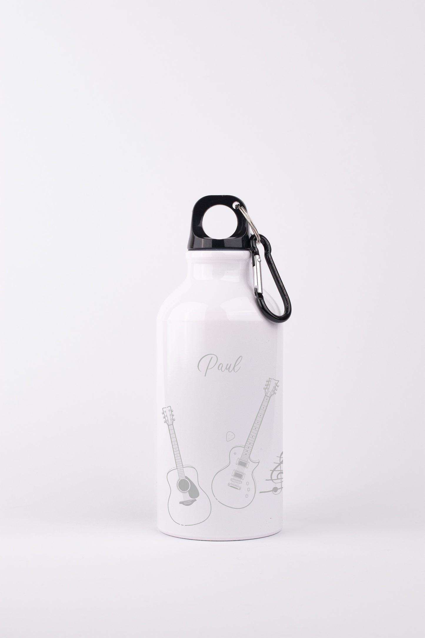 White 400ml Bottle - Guitar