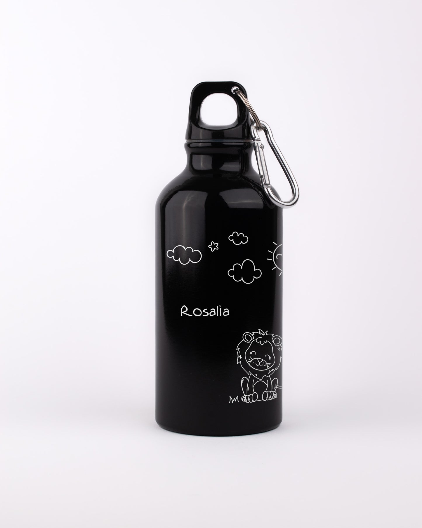 Black 400ml Bottle - Animals