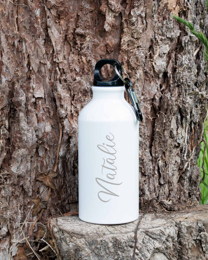 White 400ml Bottle - Just Name