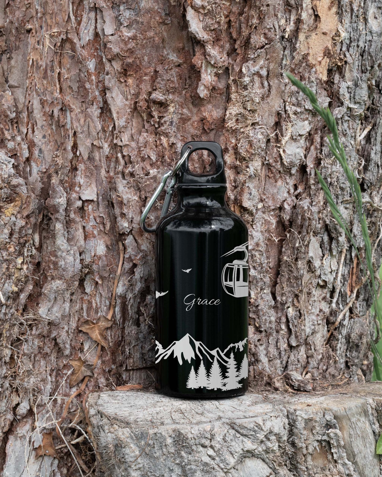 Black 400ml Bottle - Mountain Adventure