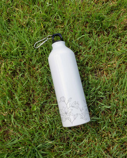 White 750ml Bottle - Floral