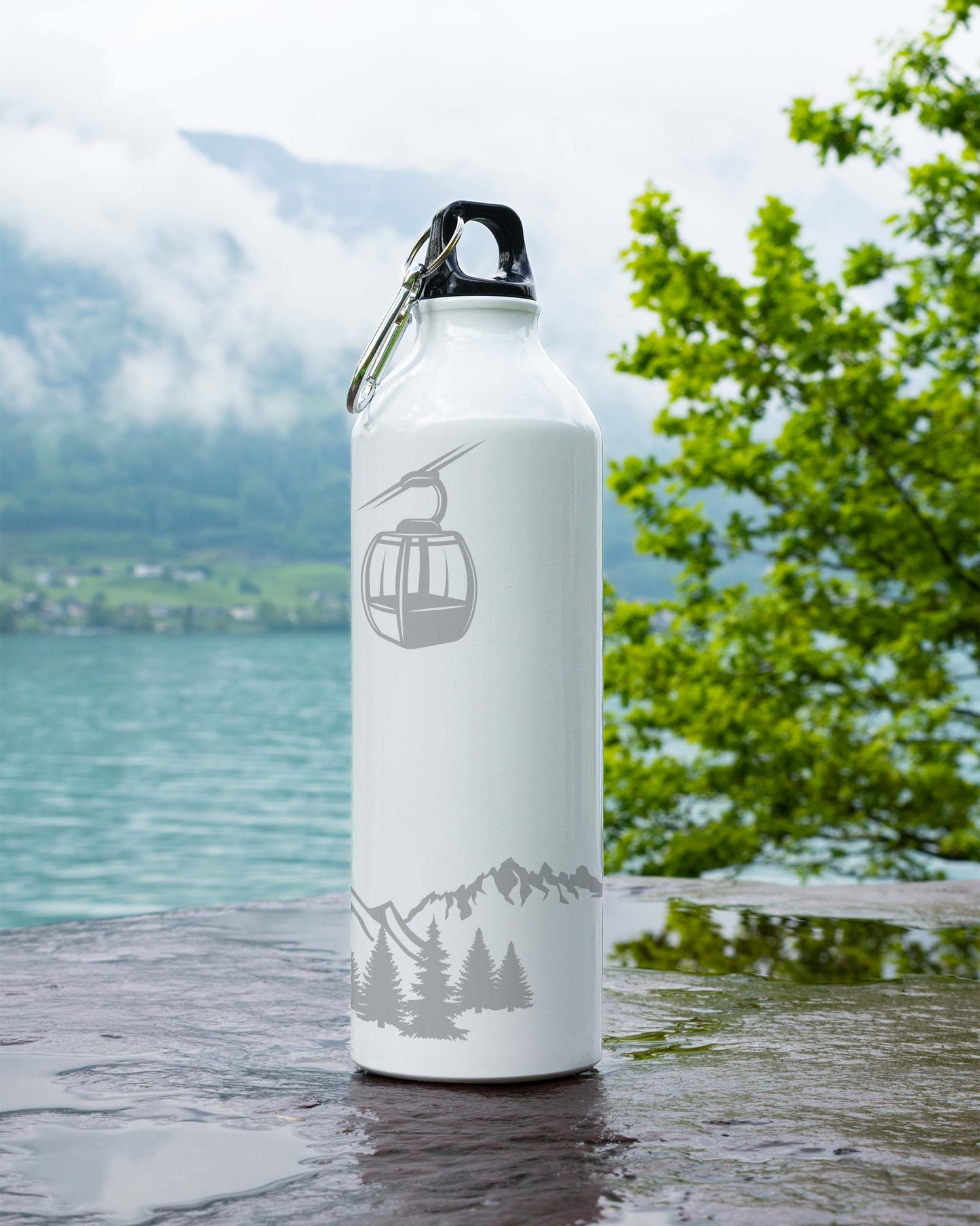 White 750ml Bottle - Mountain Adventure