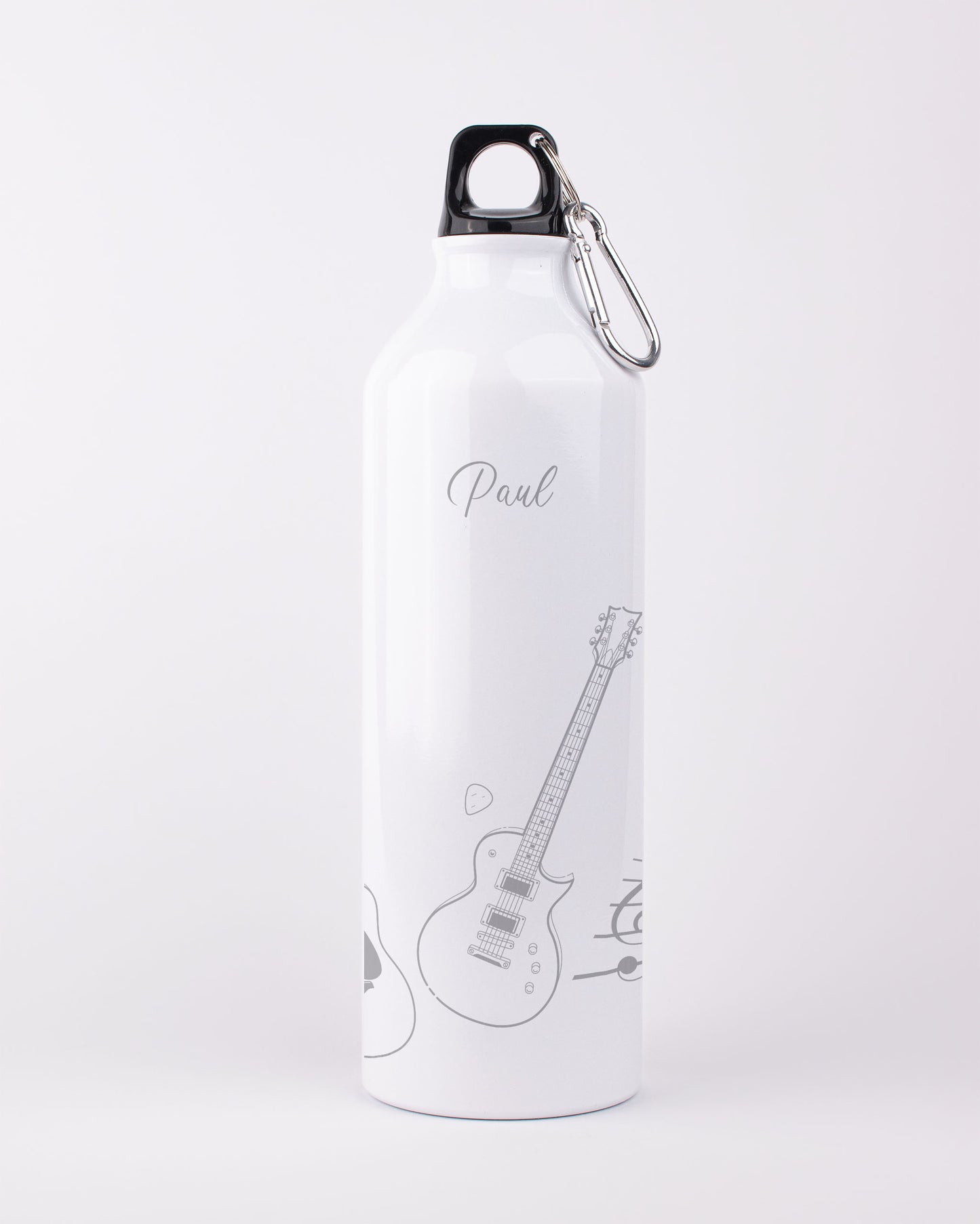 White 750ml Bottle - Guitar