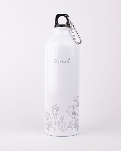 White 750ml Bottle - Floral