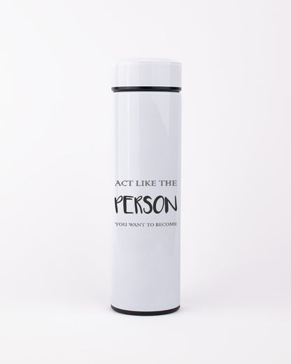 White Stainless Steel Thermal Bottle - Be the Person