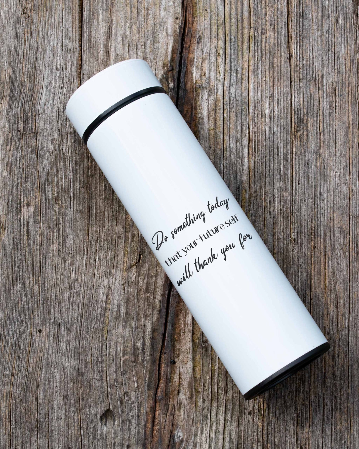 White Stainless Steel Thermal Bottle - Do Something Today