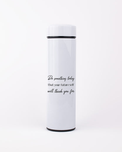 White Stainless Steel Thermal Bottle - Do Something Today