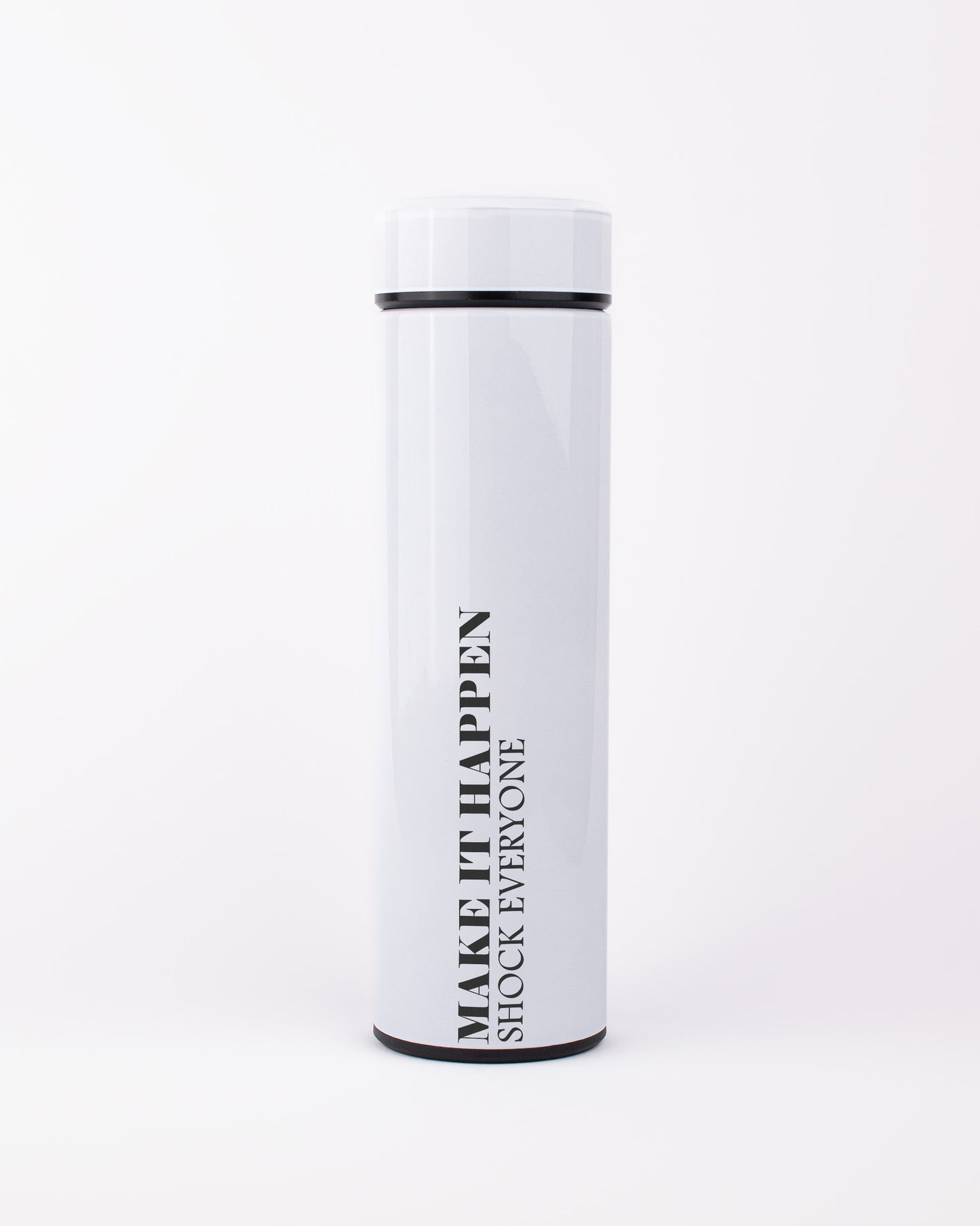 White Stainless Steel Thermal Bottle - Make it Happen