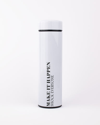 White Stainless Steel Thermal Bottle - Make it Happen