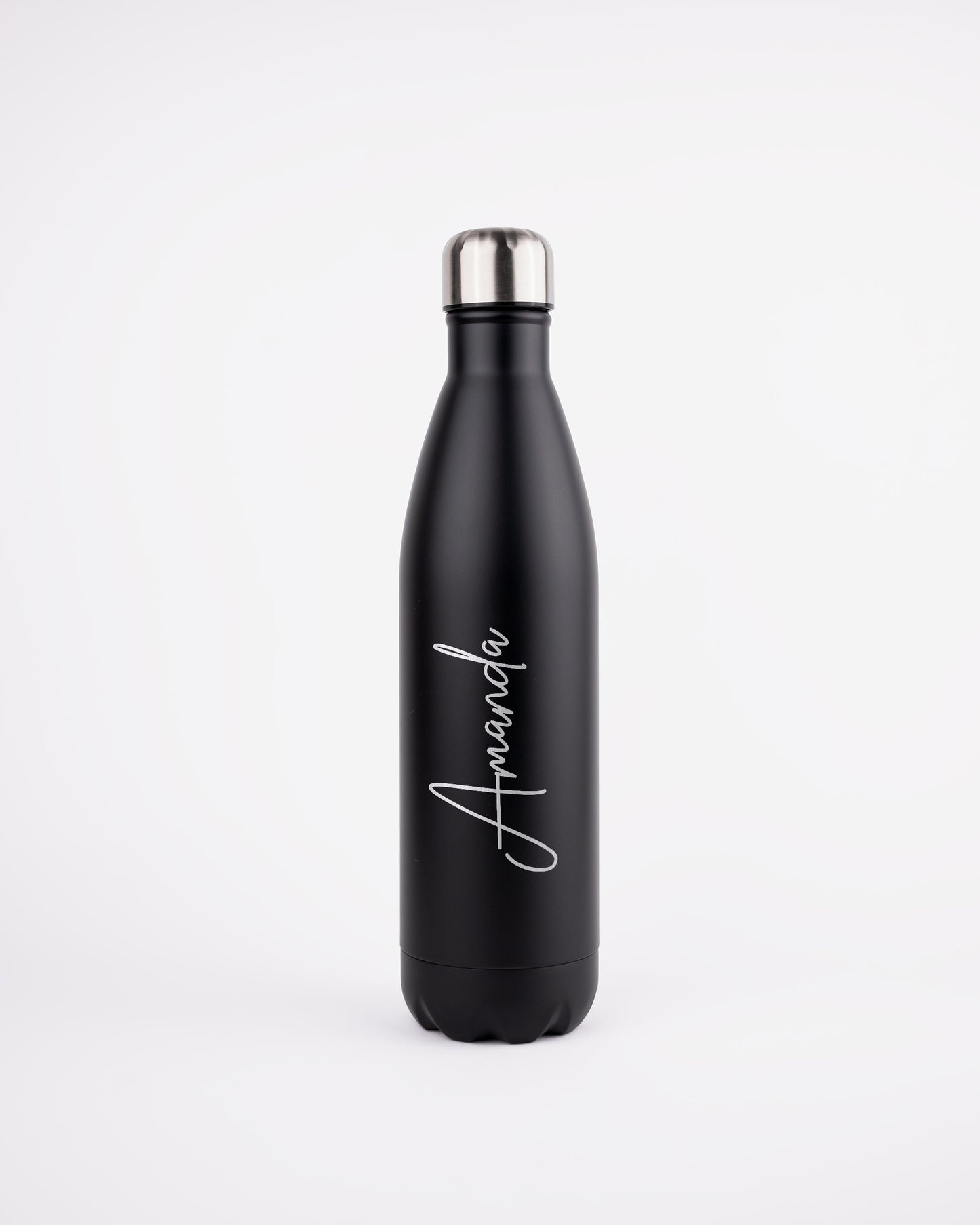 Black Stainless Steel Thermal Bottle - Just Name