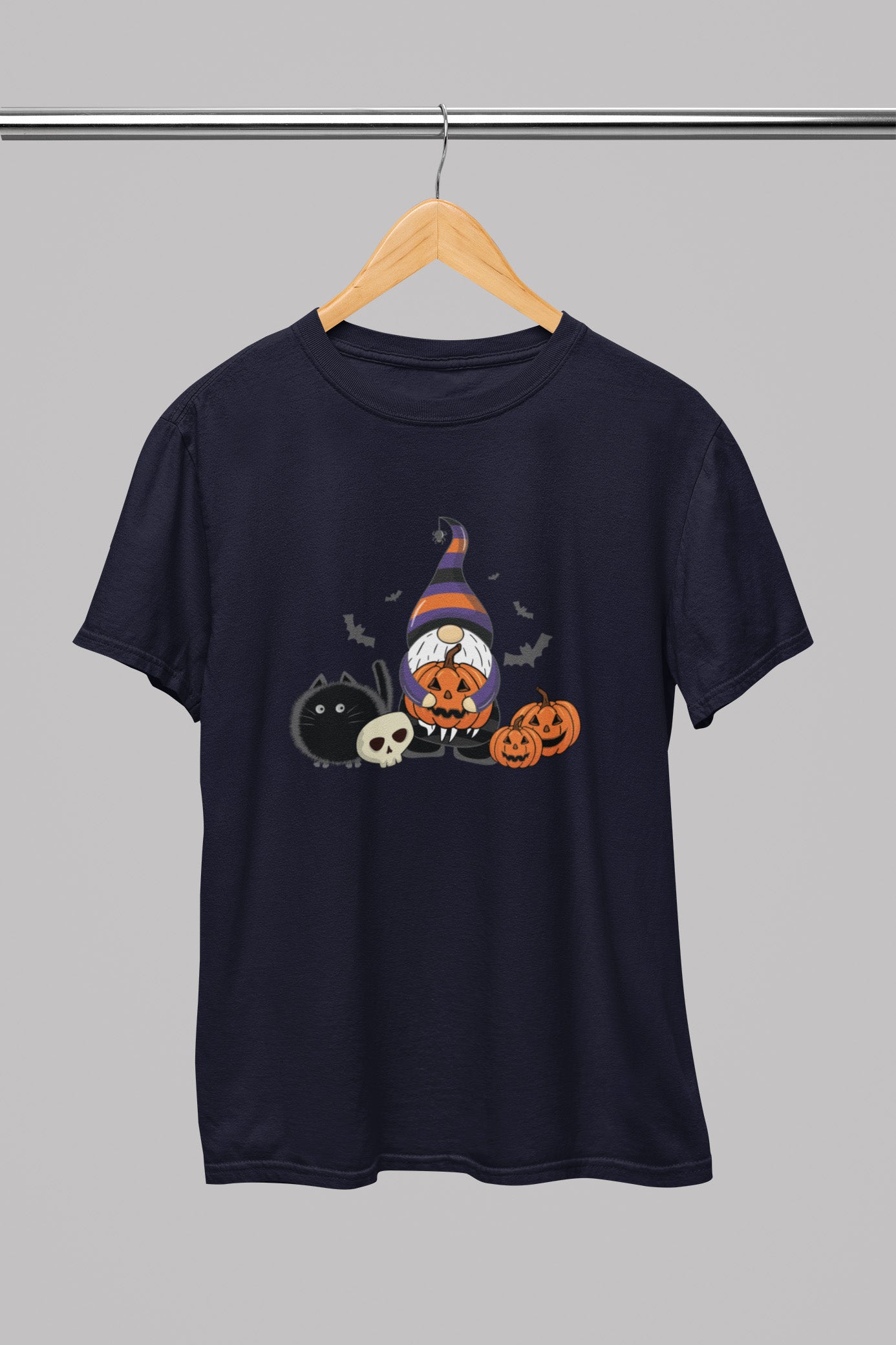 T-Shirt Halloween Gnom and Cat