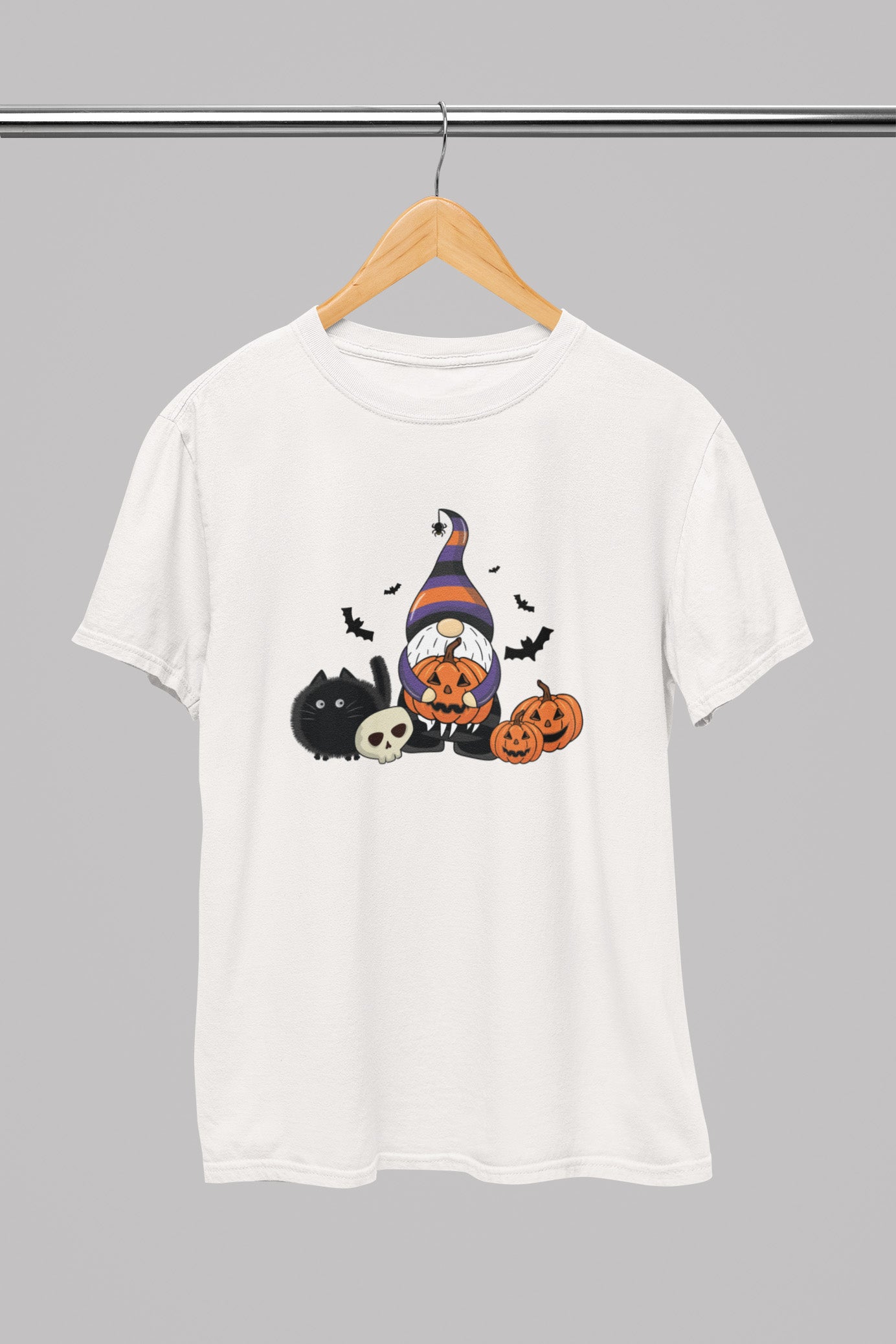 T-Shirt Halloween Gnom and Cat