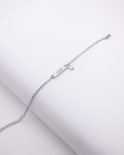 Stainless Steel Silver Small Tab Bracelet