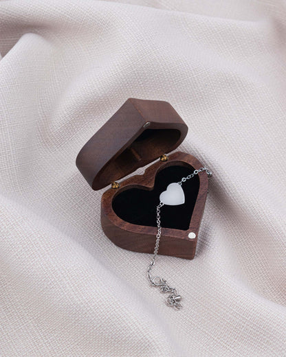 Wood Heart Jewelry Box - Happy Birthday