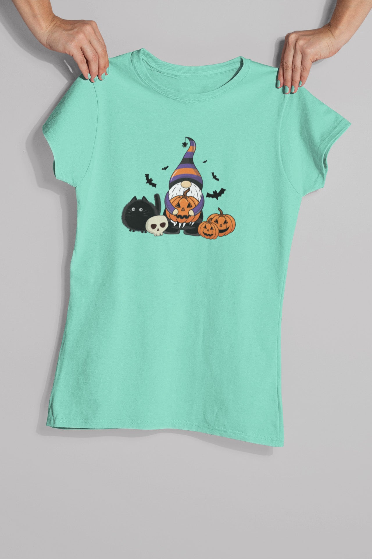 T-Shirt Halloween Gnom and Cat