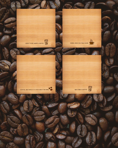 Coffee Quotes Coaster Set