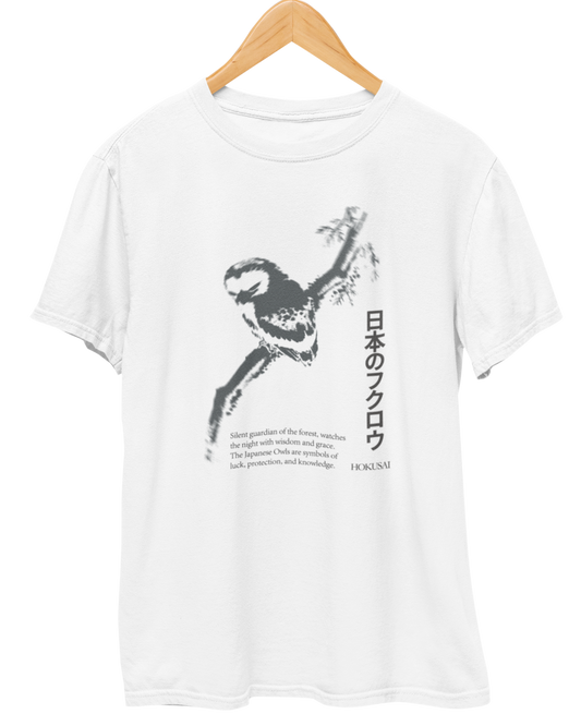 Japanese Owl ( Inspired by Hokusai ) - Unisex T-Shirt