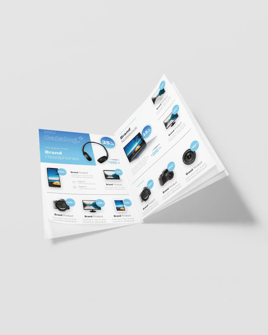 Glue bind brochure - Silk paper