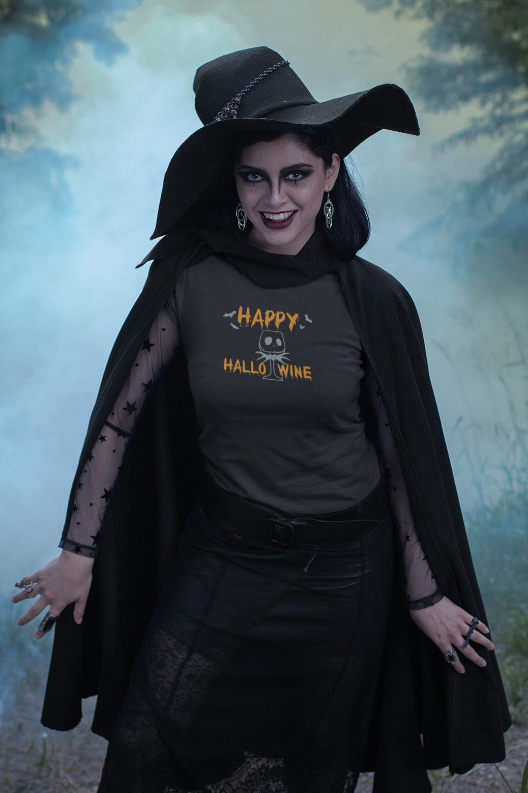 T-Shirt Halloween Happy Wine