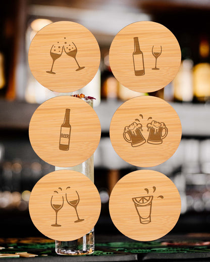 Drink Images Coaster Set (Pack of 6 coasters)