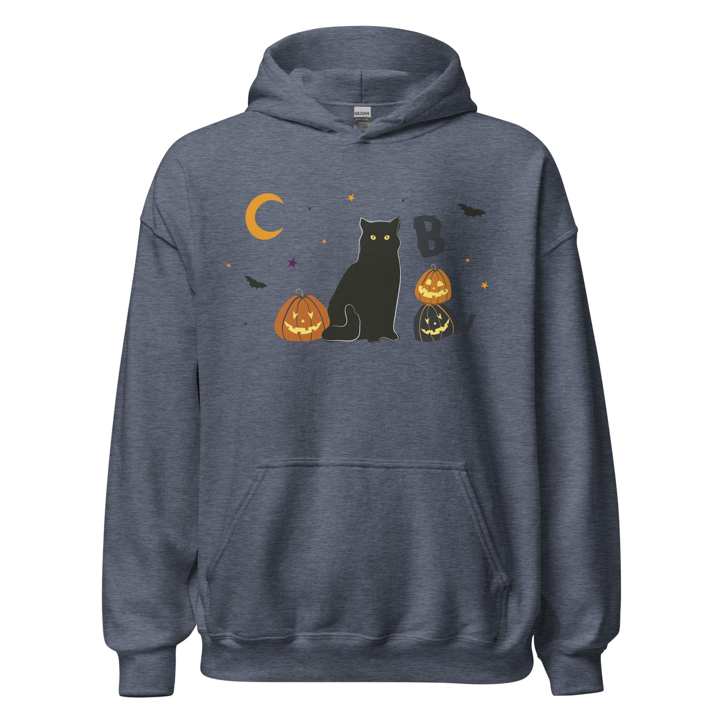 Black Cat Pumpkin Halloween Hoodie