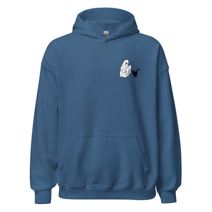 Black Cat Ghost Halloween Hoodie