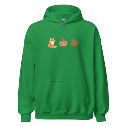 Fox Pumpkin Fall Leaf Halloween Hoodie