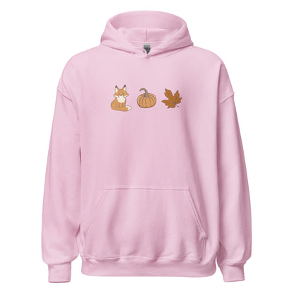 Fox Pumpkin Fall Leaf Halloween Hoodie