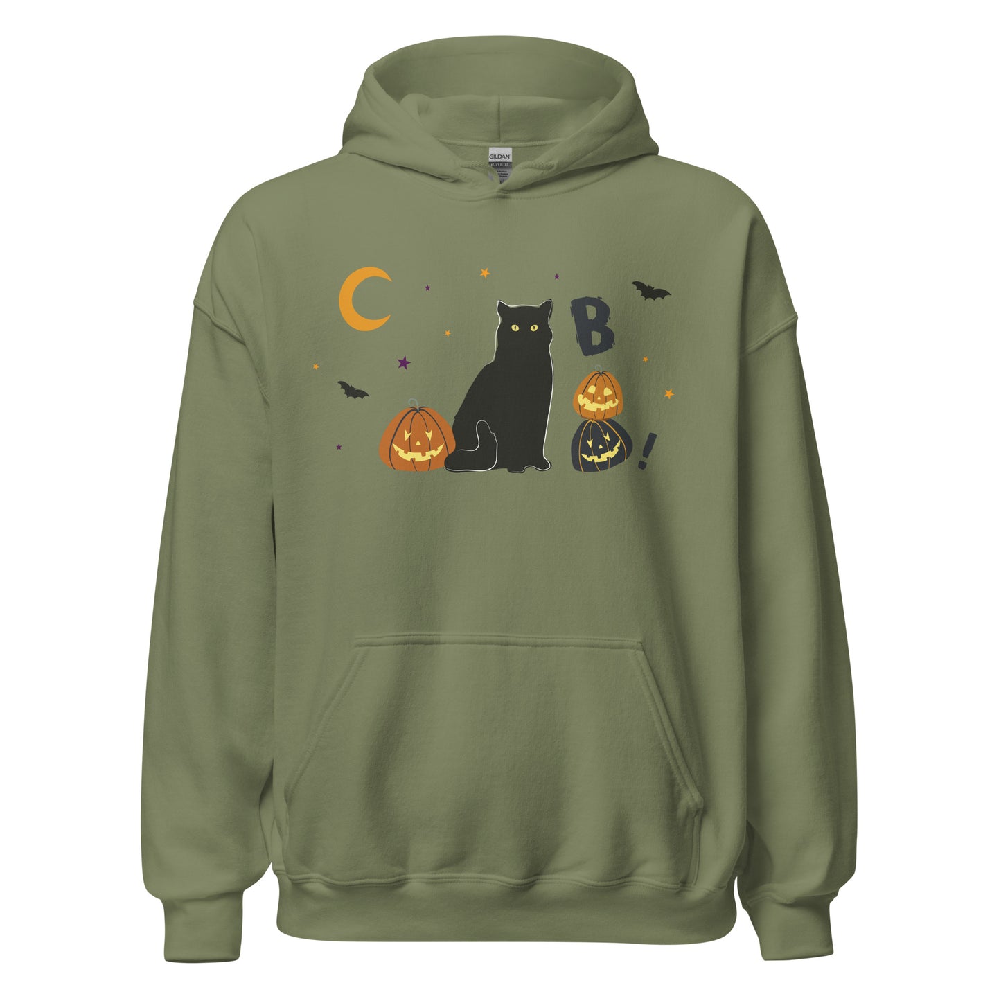 Black Cat Pumpkin Halloween Hoodie