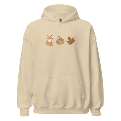 Fox Pumpkin Fall Leaf Halloween Hoodie