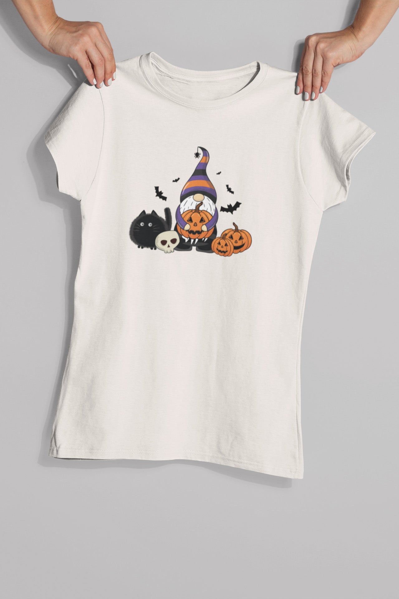 T-Shirt Halloween Gnom and Cat